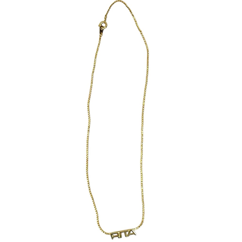 Vintage Gold Tone Chain Necklace with "RITA" Name Necklace